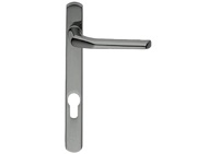 Carlisle Brass Straight Narrow Plate, 92mm C/C, Euro Lock, Polished Chrome Door Handles - M86NPCP (sold in pairs)